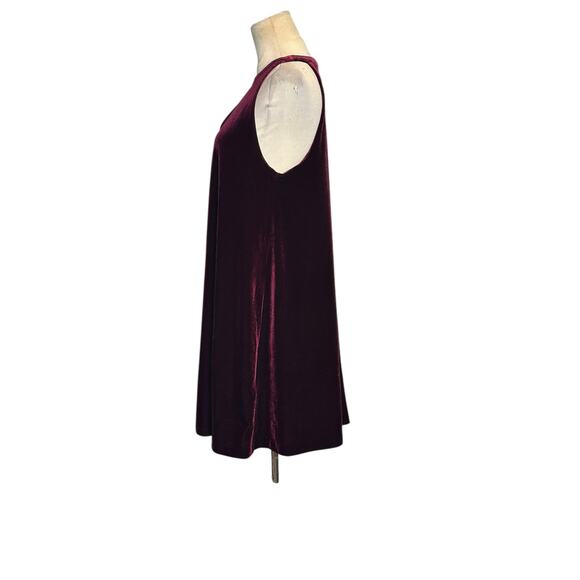 Cynthia Rowley Burgundy Velvet Sleeveless Trapeze Dress Size Medium - Picture 11 of 16